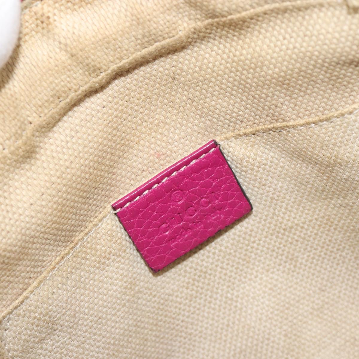 GUCCI Shoulder Bag Leather Purple Gold 308364 Auth ep15638