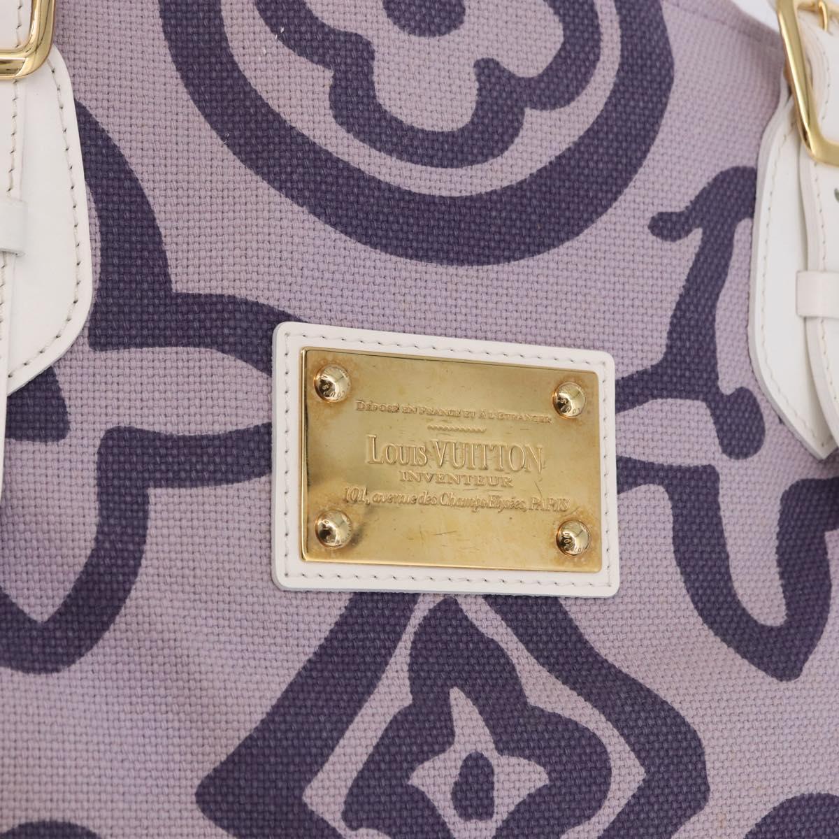 LOUIS VUITTON Cruise line Taicienne GM Bag Canvas Purple M95681 LV Auth ep15639A