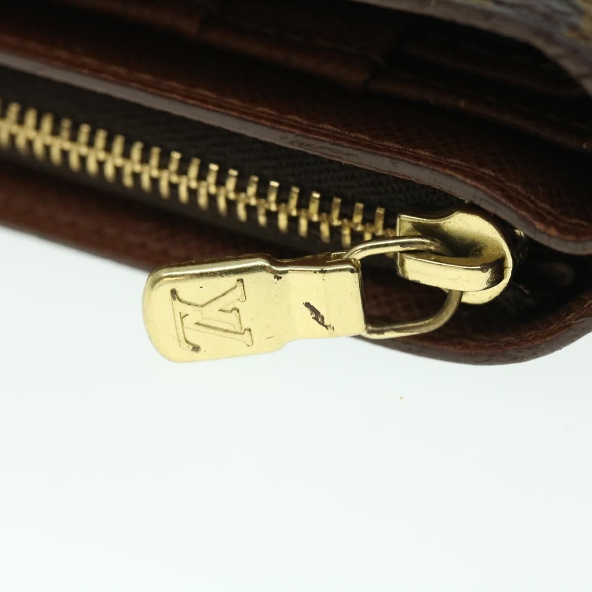 LOUIS VUITTON Monogram Porte Papier Zip Wallet M61207 LV Auth ep1564