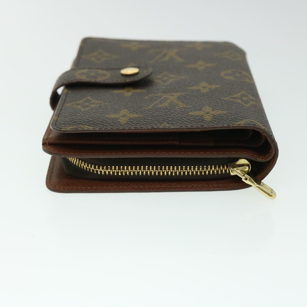 LOUIS VUITTON Monogram Porte Papier Zip Wallet M61207 LV Auth ep1564