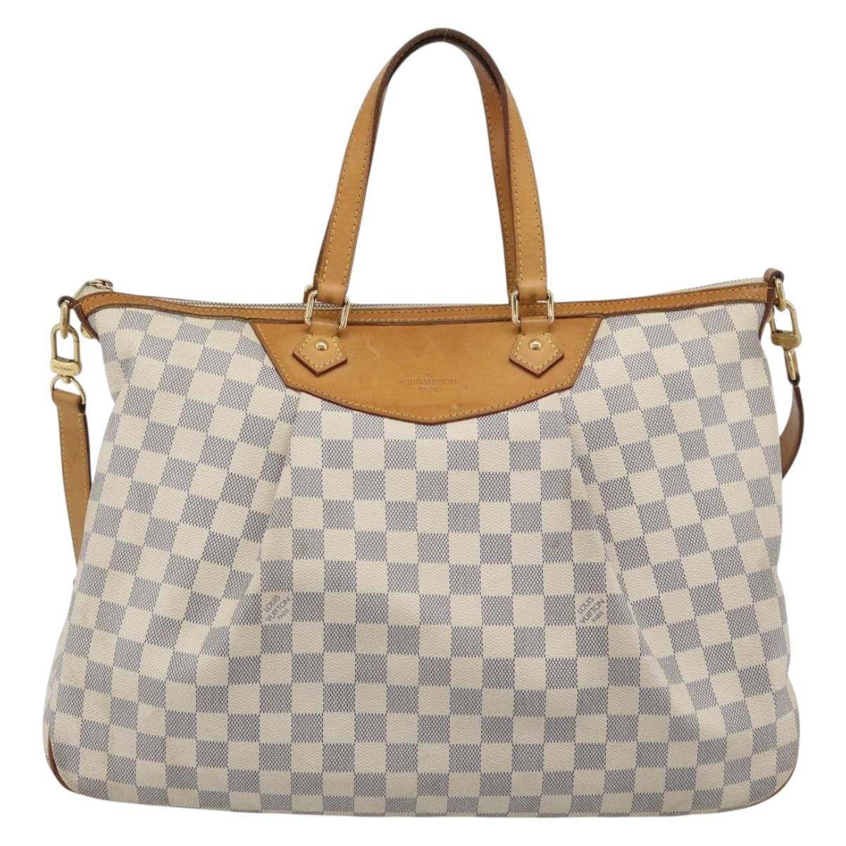 LOUIS VUITTON Damier Azur Siracusa GM Shoulder Bag N41111 LV Auth ep15640A
