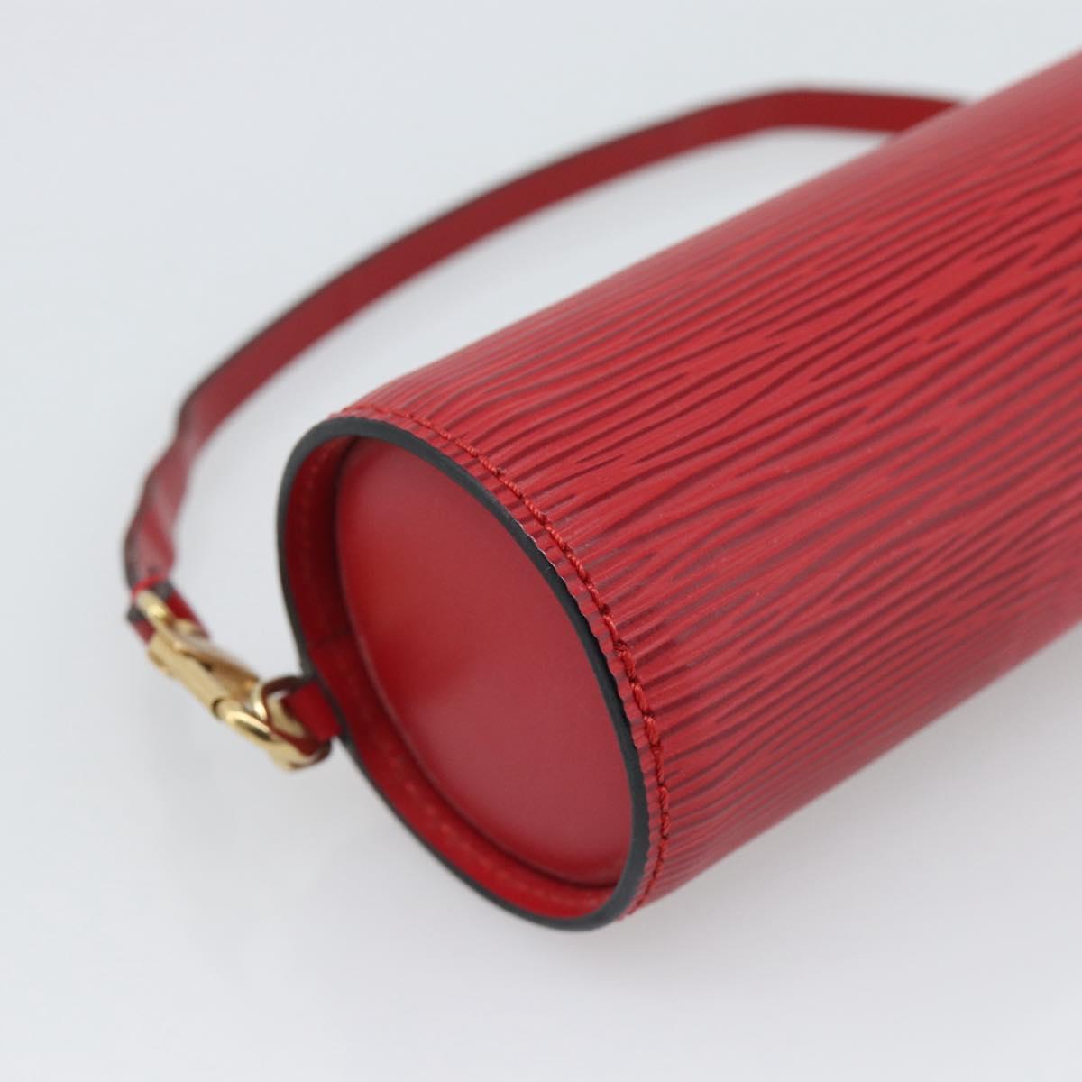 LOUIS VUITTON Epi Soufflot Pouch Accessory Pouch Red LV Auth ep15641