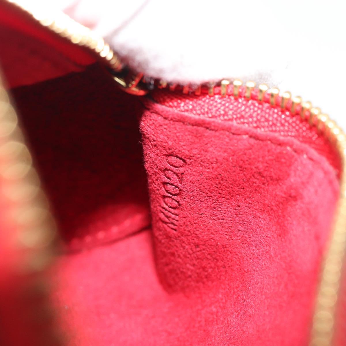 LOUIS VUITTON Epi Soufflot Pouch Accessory Pouch Red LV Auth ep15641