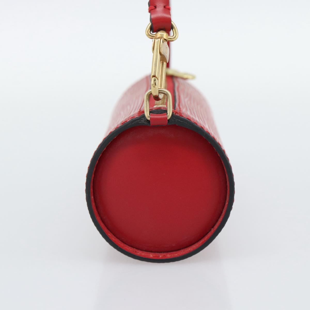 LOUIS VUITTON Epi Soufflot Pouch Accessory Pouch Red LV Auth ep15641