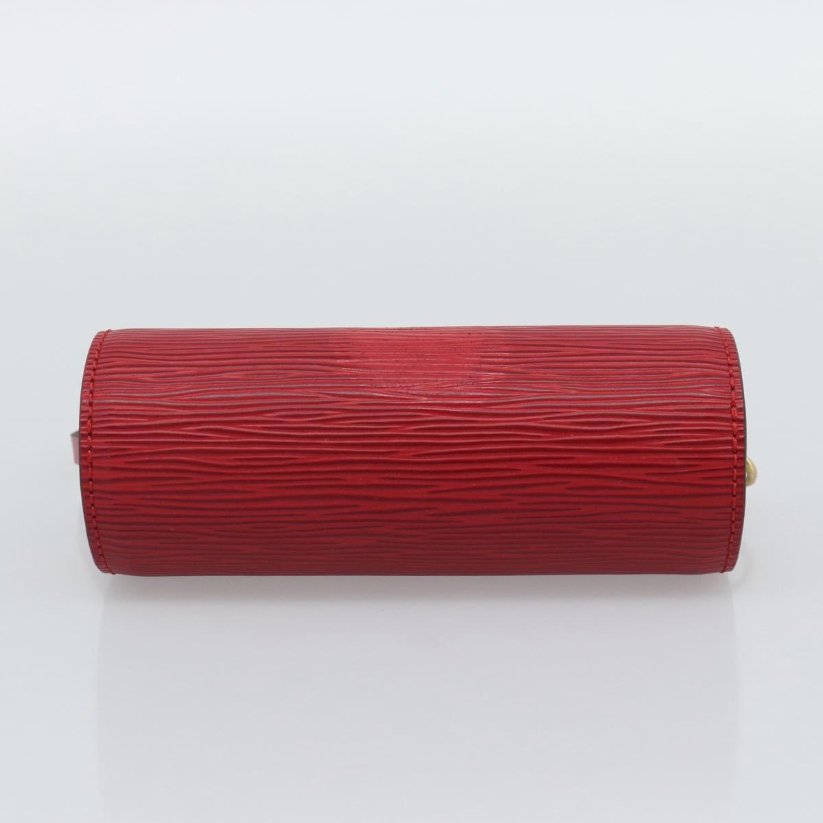 LOUIS VUITTON Epi Soufflot Pouch Accessory Pouch Red LV Auth ep15641