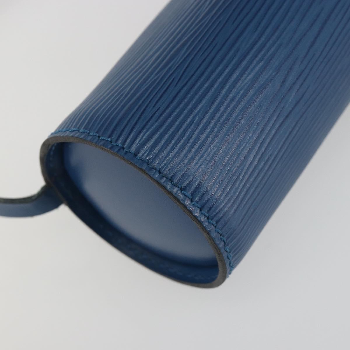 LOUIS VUITTON Epi Soufflot Pouch Blue LV Auth ep15642