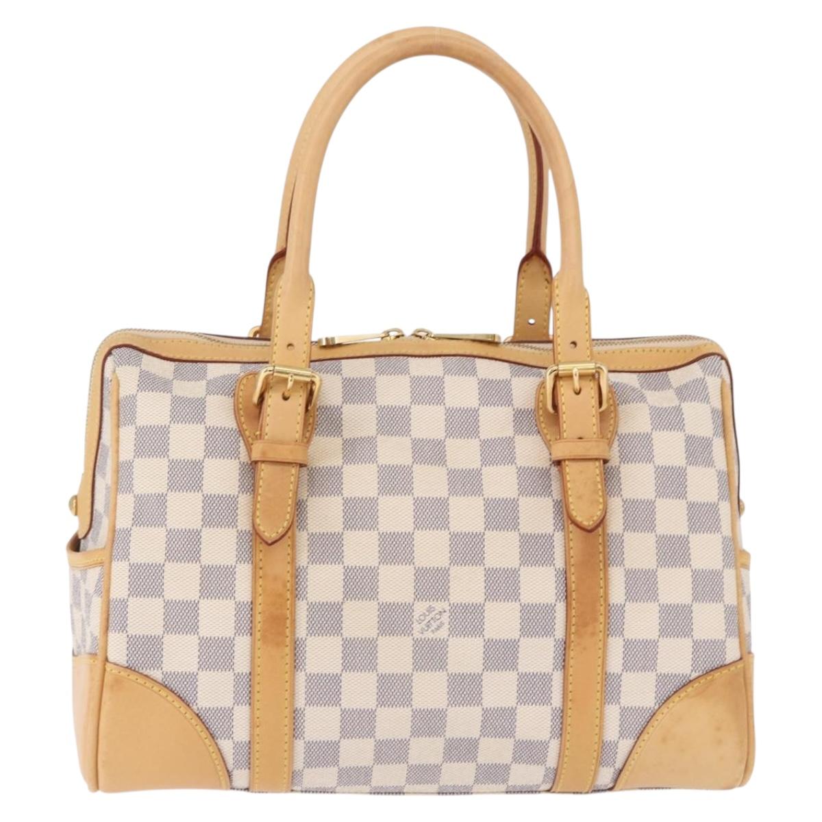 LOUIS VUITTON Damier Azur Berkeley Hand Bag N52001 LV Auth ep15648A