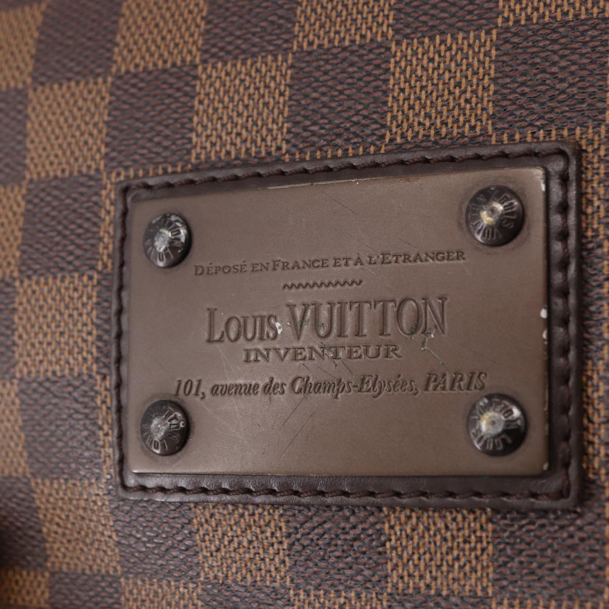 LOUIS VUITTON Damier Ebene Brooklyn PM Shoulder Bag N51210 LV Auth ep15649