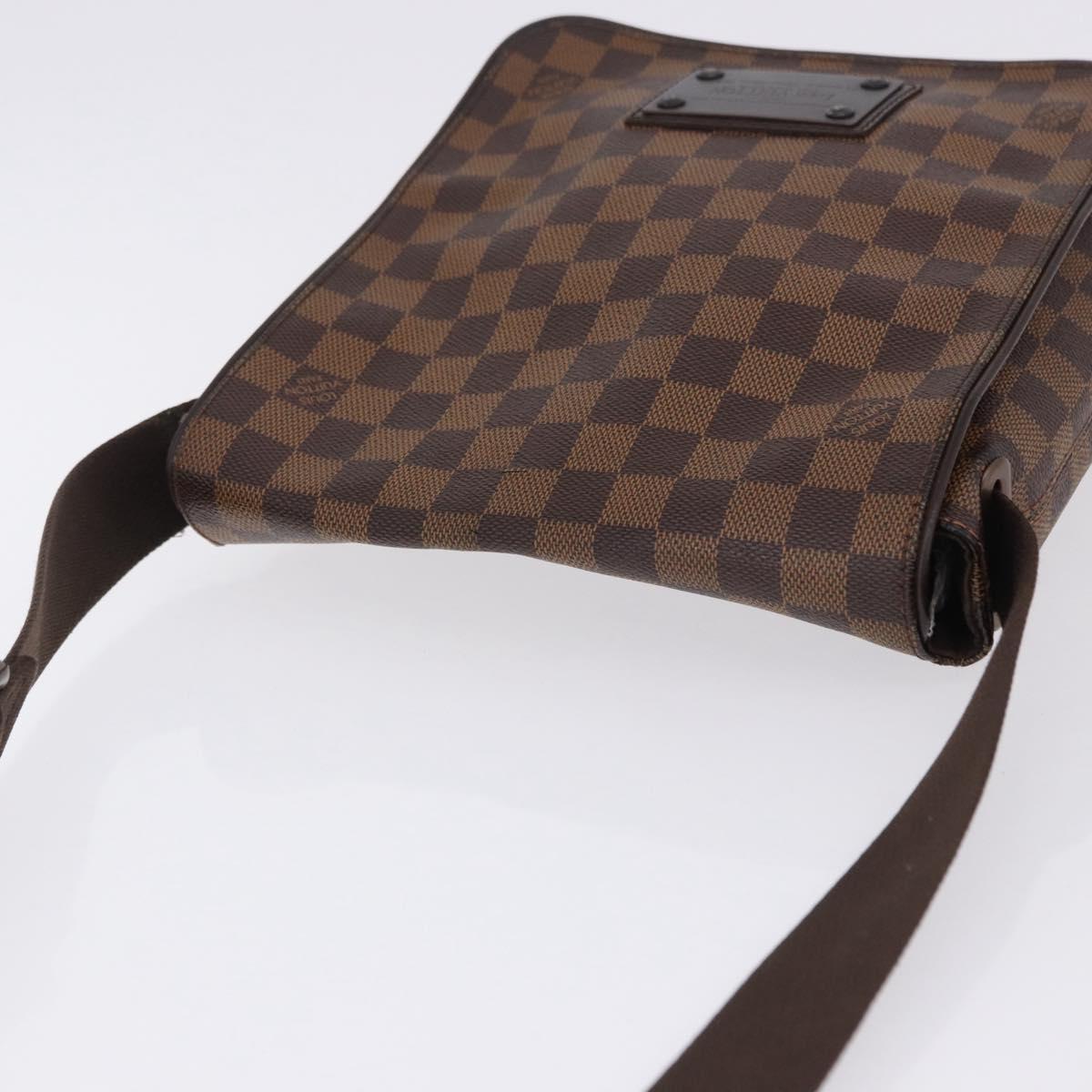 LOUIS VUITTON Damier Ebene Brooklyn PM Shoulder Bag N51210 LV Auth ep15649
