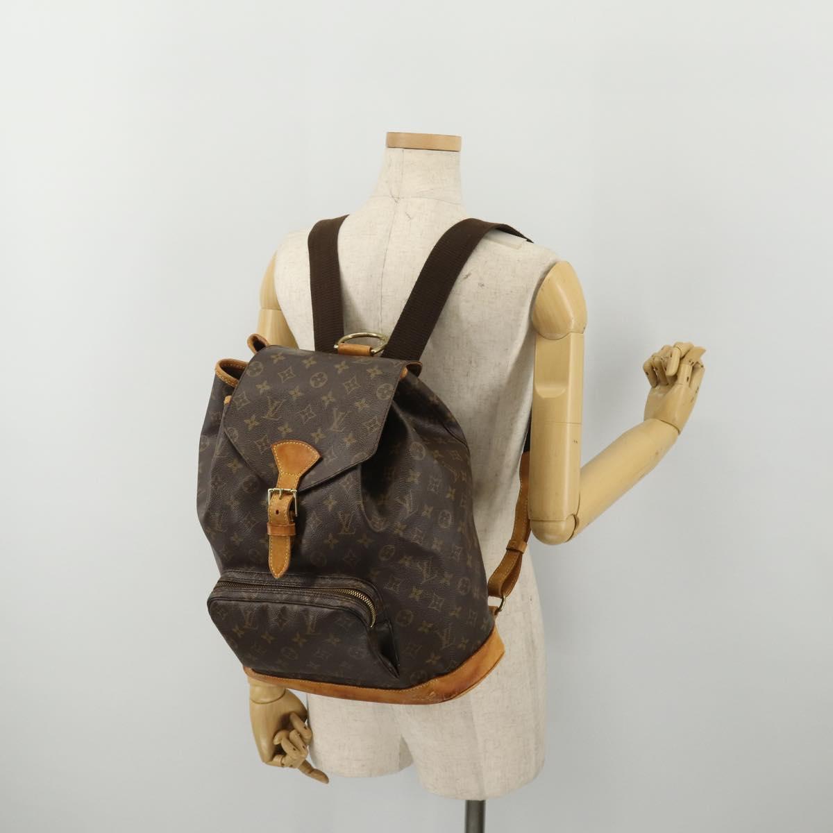 LOUIS VUITTON Monogram Montsouris GM Backpack M51135 LV Auth ep15653
