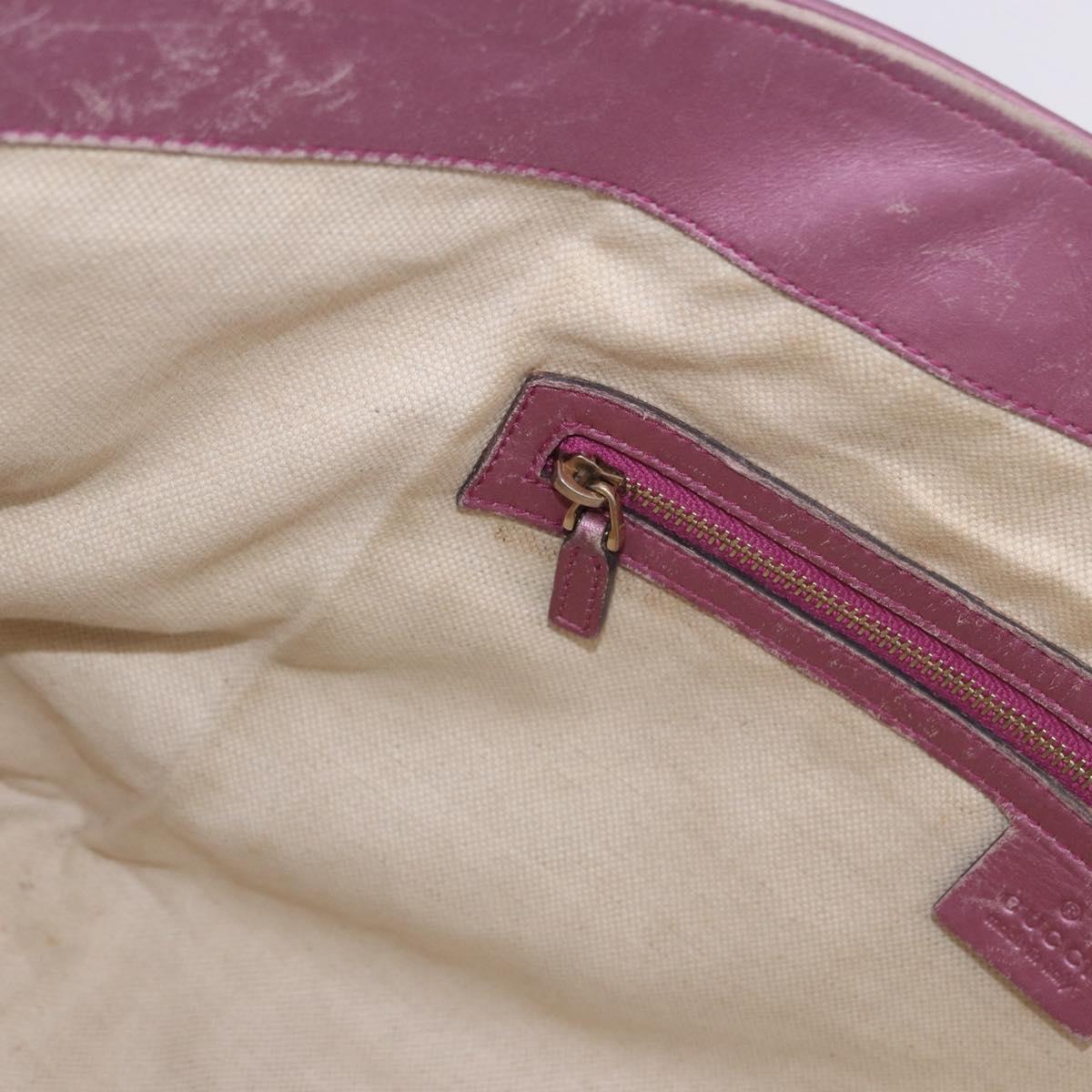 GUCCI GG Canvas Hand Bag Beige Gold Tone 269956 Auth ep15664