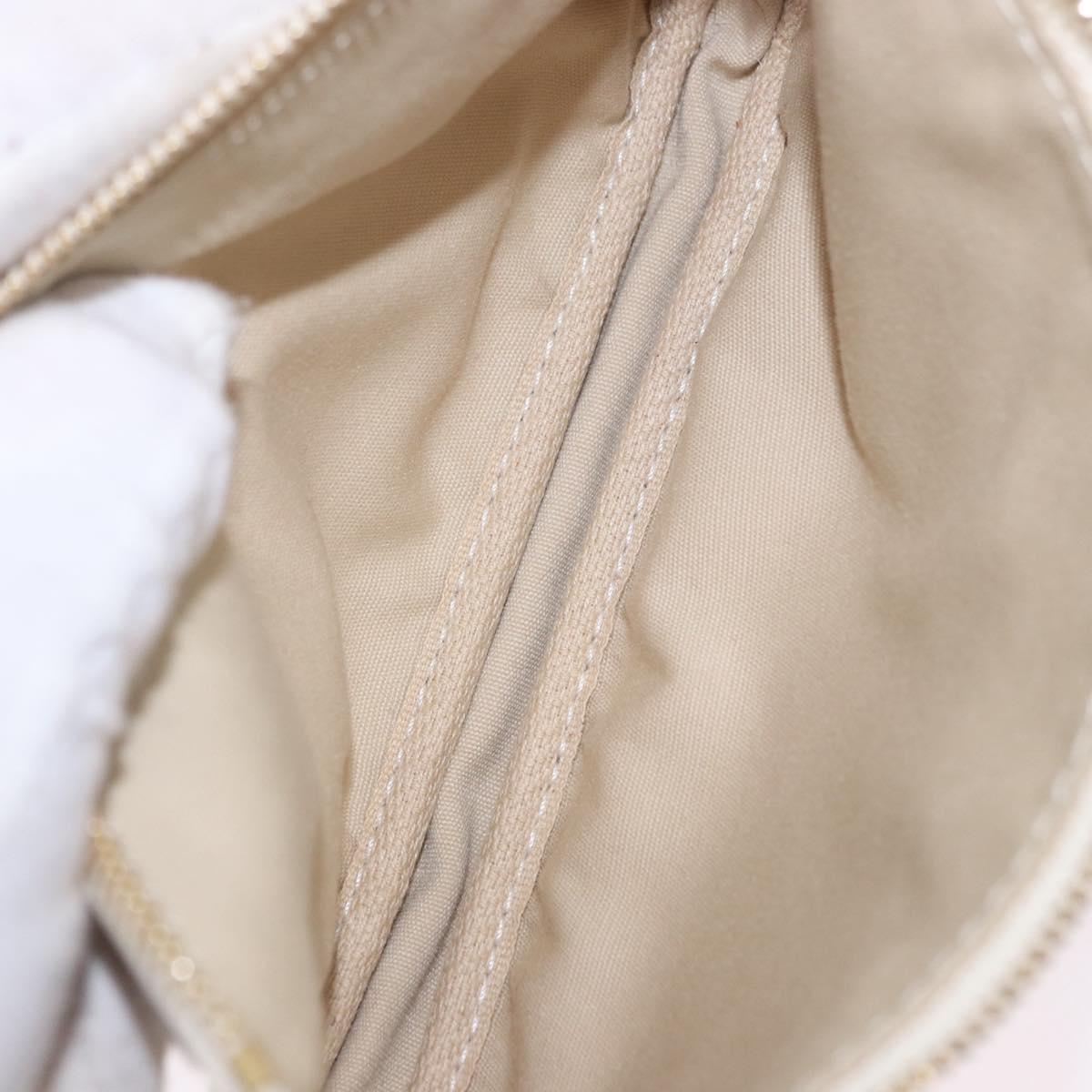 LOUIS VUITTON Monogram Mini Lin Bucket PM Bag White Dunne M95316 Auth ep15674V