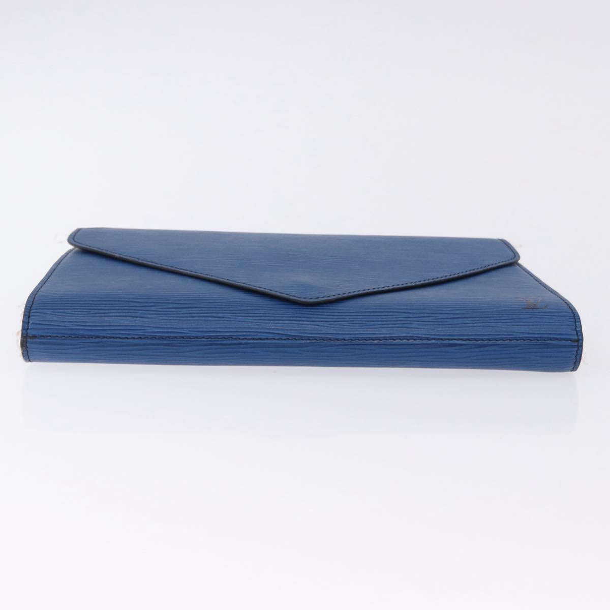 LOUIS VUITTON Epi Art Deco Clutch Bag Blue M52635 LV Auth ep15676