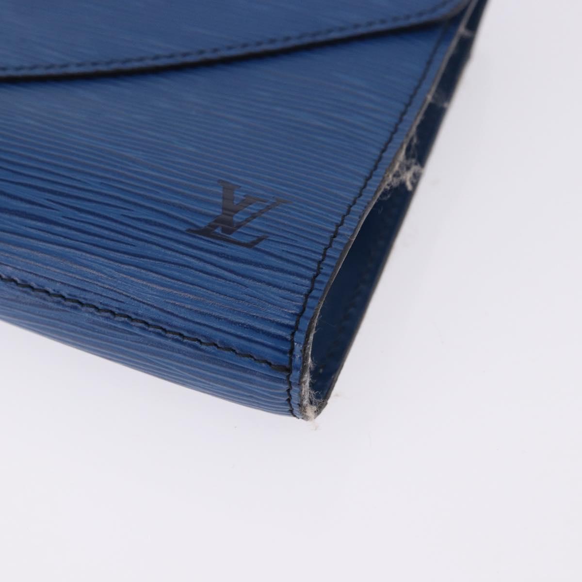 LOUIS VUITTON Epi Art Deco Clutch Bag Blue M52635 LV Auth ep15676