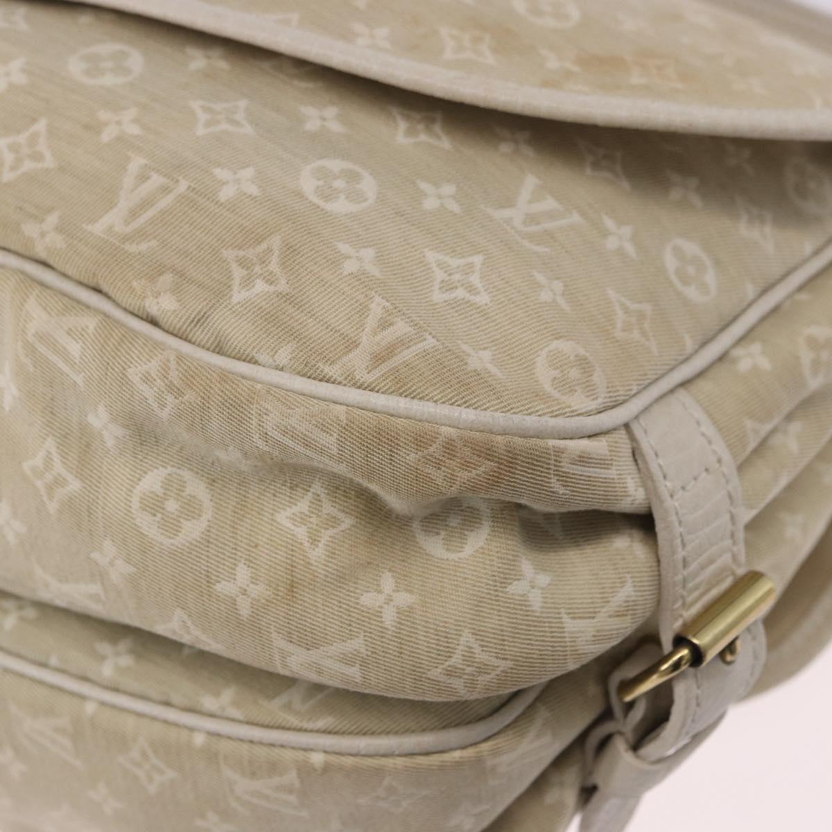 LOUIS VUITTON Monogram Mini Lin Saumur 30 Bag Ivory Dunne M95314 LV Auth ep15678