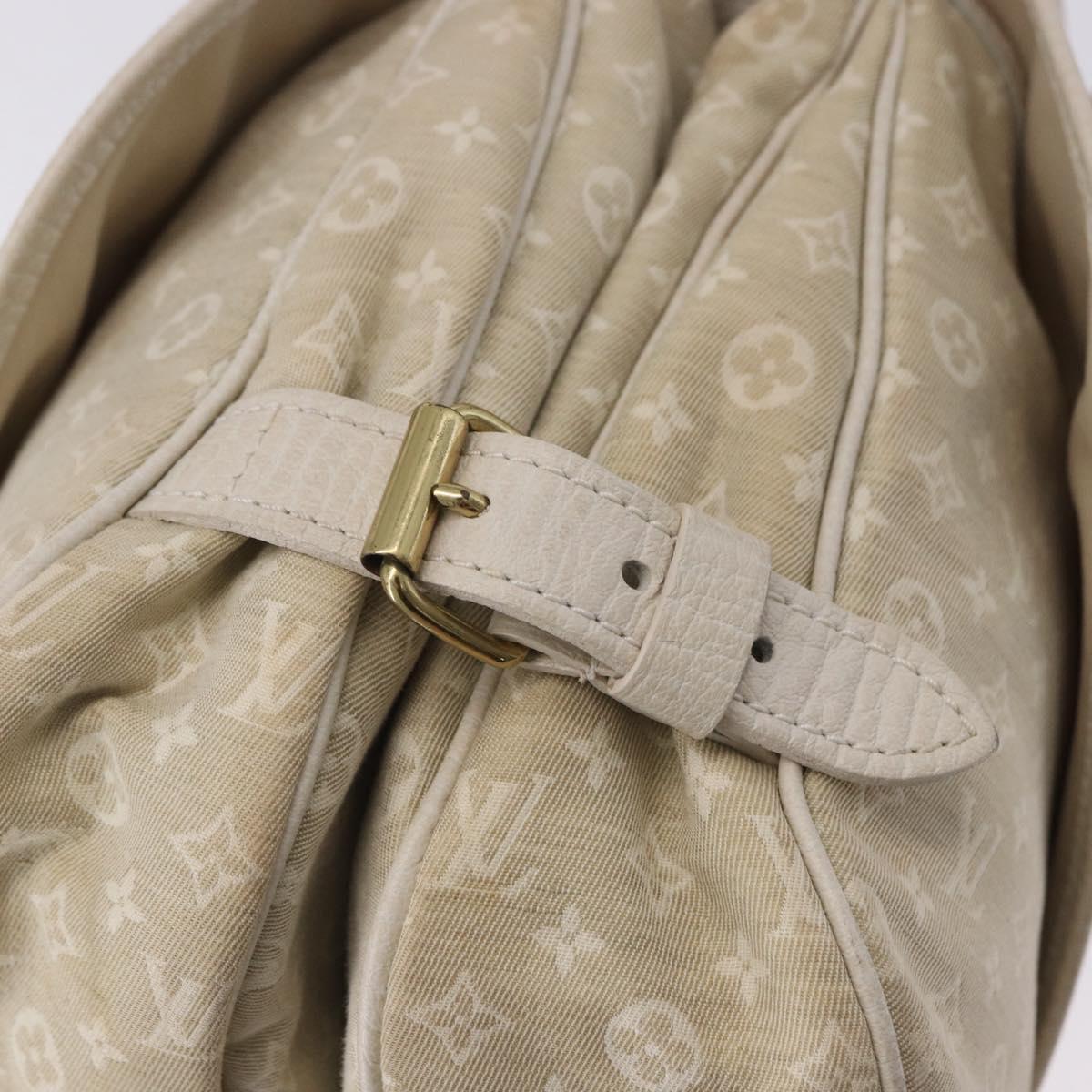 LOUIS VUITTON Monogram Mini Lin Saumur 30 Bag Ivory Dunne M95314 LV Auth ep15678
