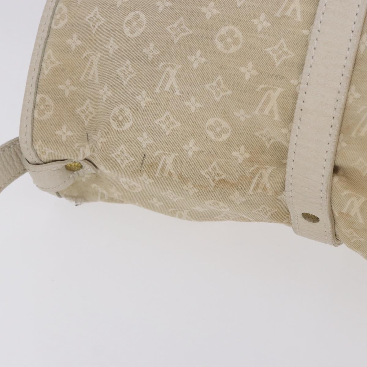 LOUIS VUITTON Monogram Mini Lin Saumur 30 Bag Ivory Dunne M95314 LV Auth ep15678