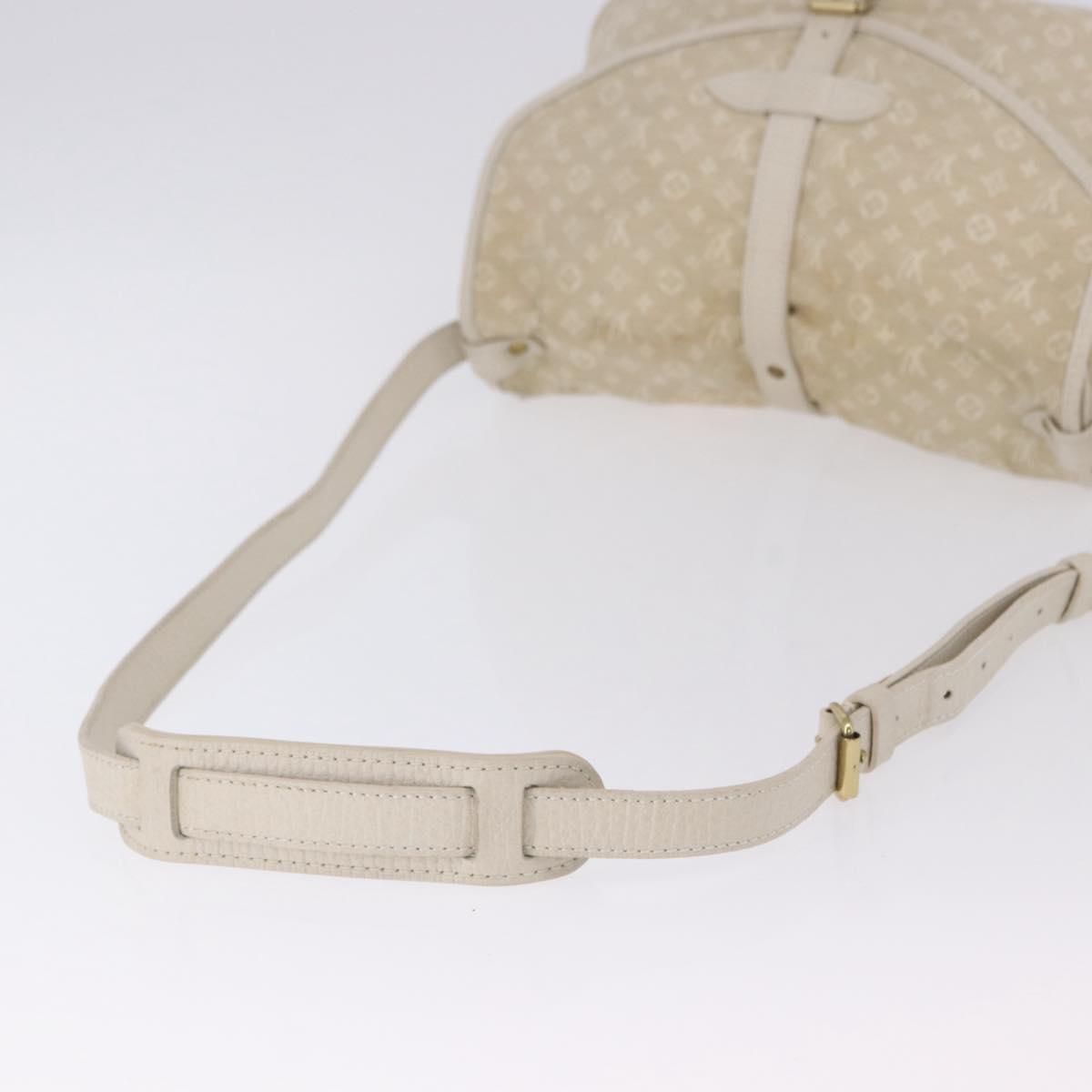 LOUIS VUITTON Monogram Mini Lin Saumur 30 Bag Ivory Dunne M95314 LV Auth ep15678