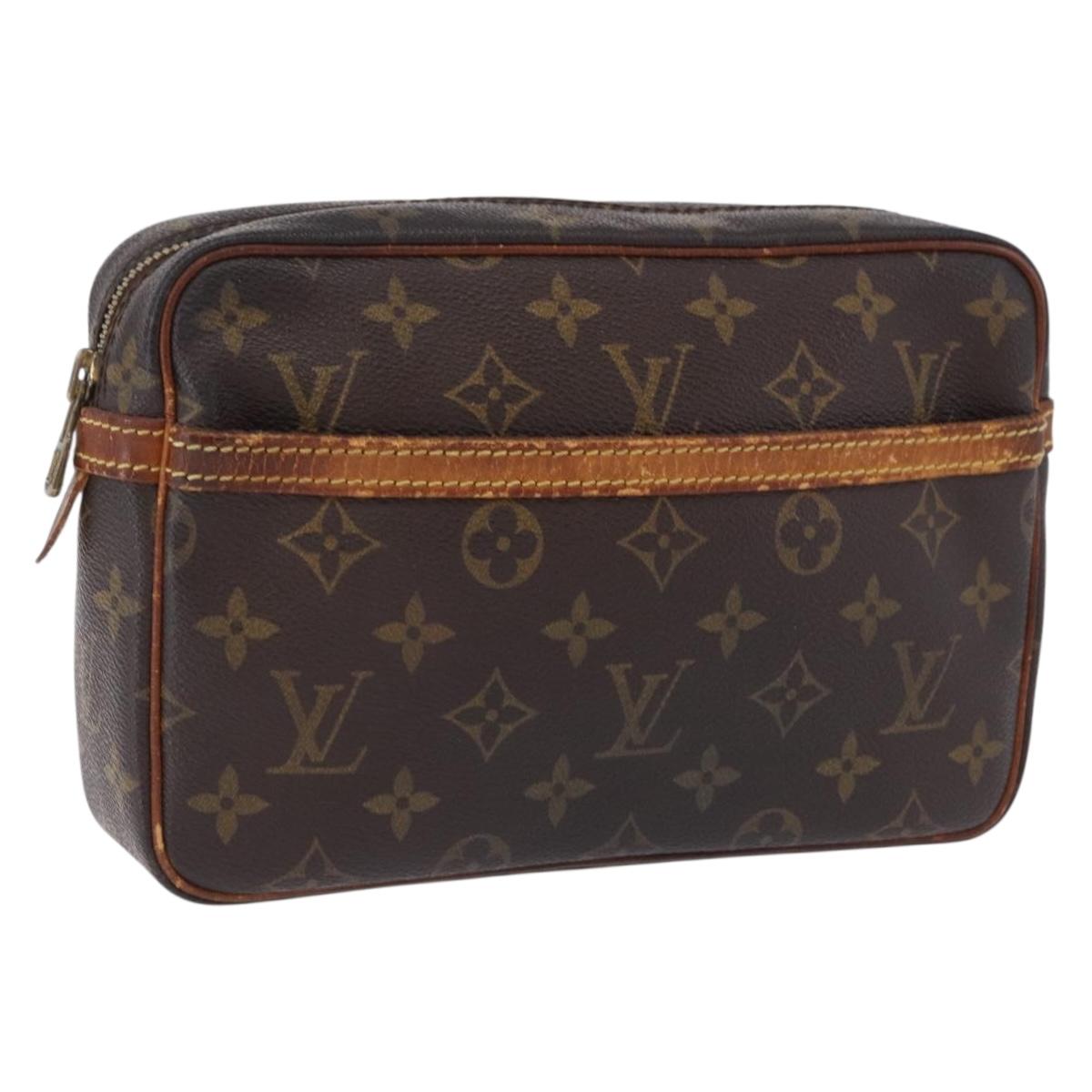 LOUIS VUITTON Monogram Compiegne 23 Clutch Bag M51847 LV Auth ep15682
