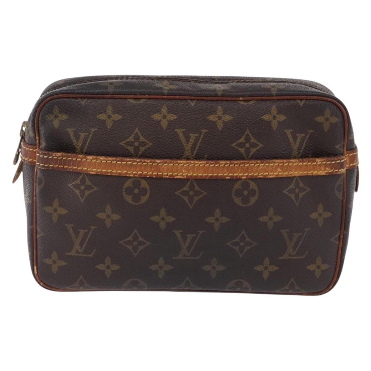 LOUIS VUITTON Monogram Compiegne 23 Clutch Bag M51847 LV Auth ep15682