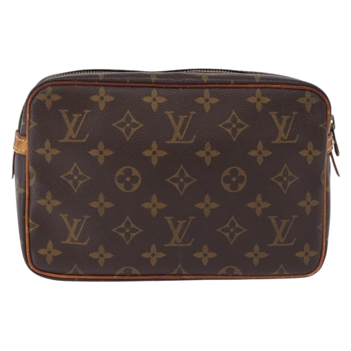 LOUIS VUITTON Monogram Compiegne 23 Clutch Bag M51847 LV Auth ep15682