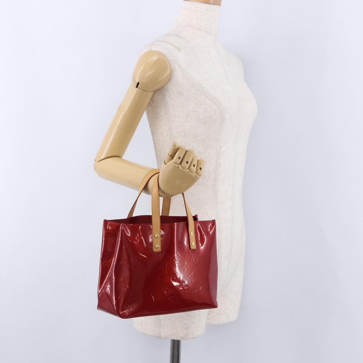 LOUIS VUITTON Monogram Vernis Reade PM Bag Pomme D'amour M91990 LV Auth ep15684V