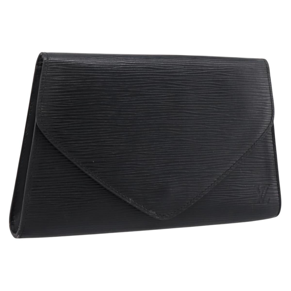 LOUIS VUITTON Epi Art Deco Clutch Bag Black M52632 LV Auth ep15685