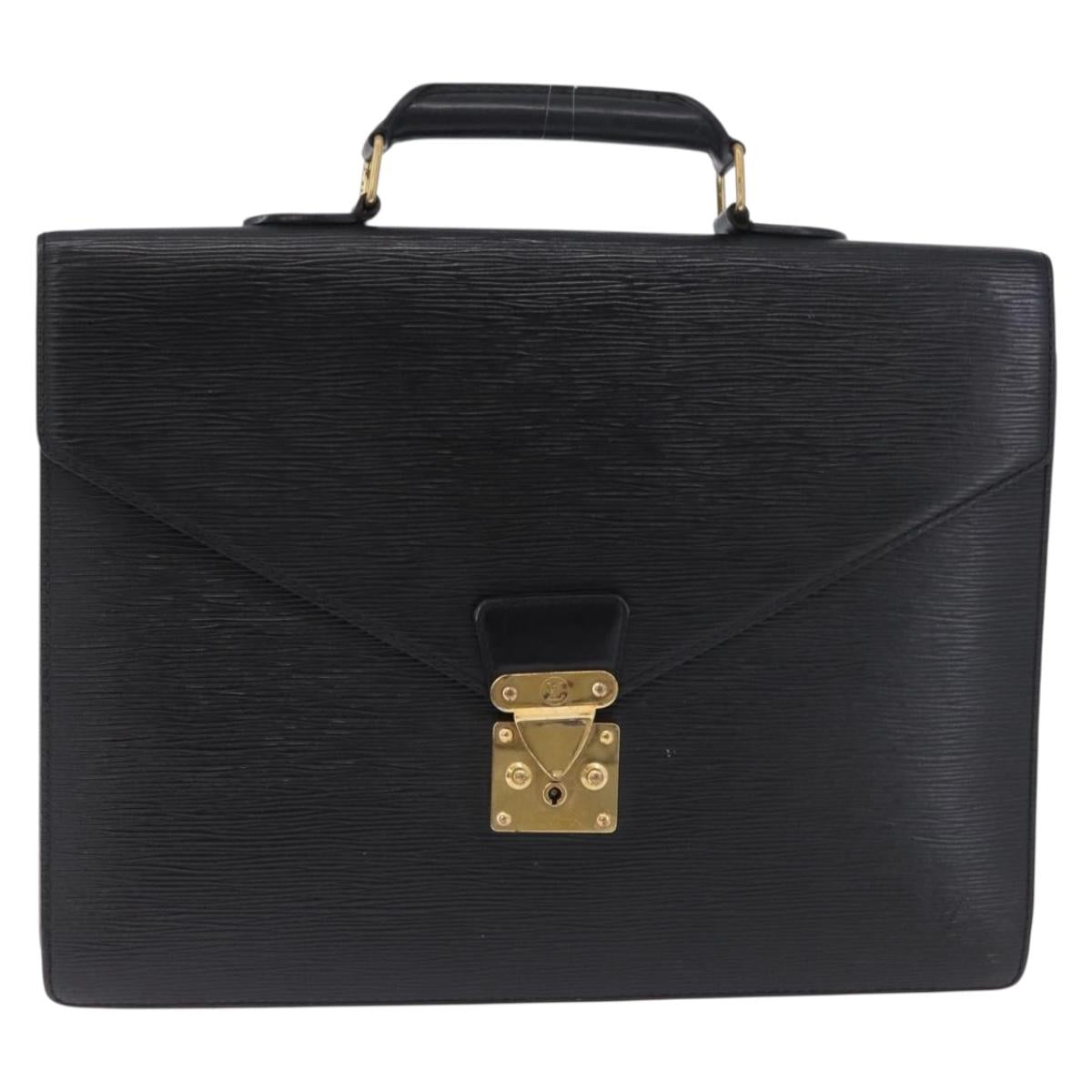 LOUIS VUITTON Epi Serviette Conseiller Briefcase Black M54422 LV Auth ep15686