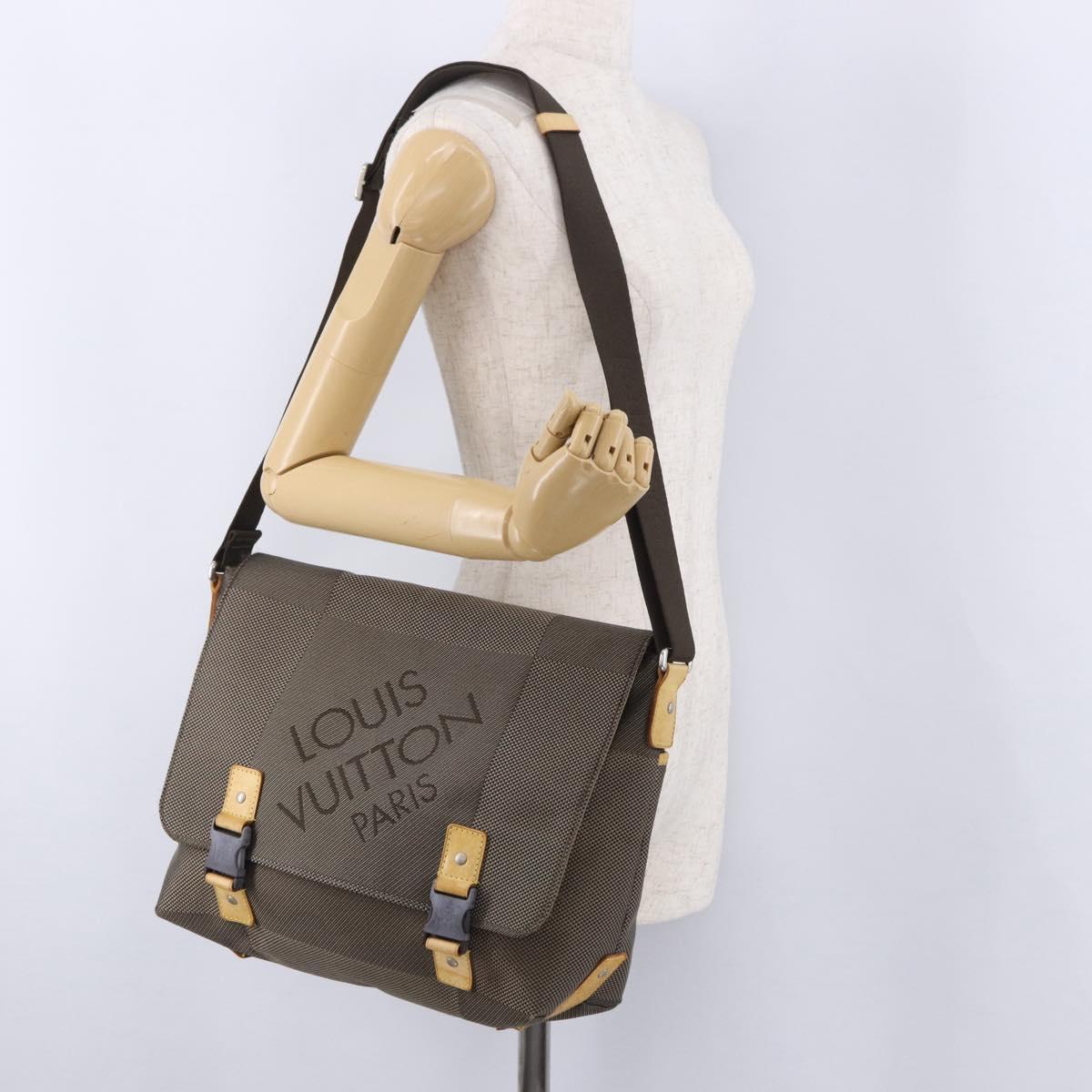 LOUIS VUITTON Damier Geant Roux Shoulder Bag Tail M93077 LV Auth ep15689