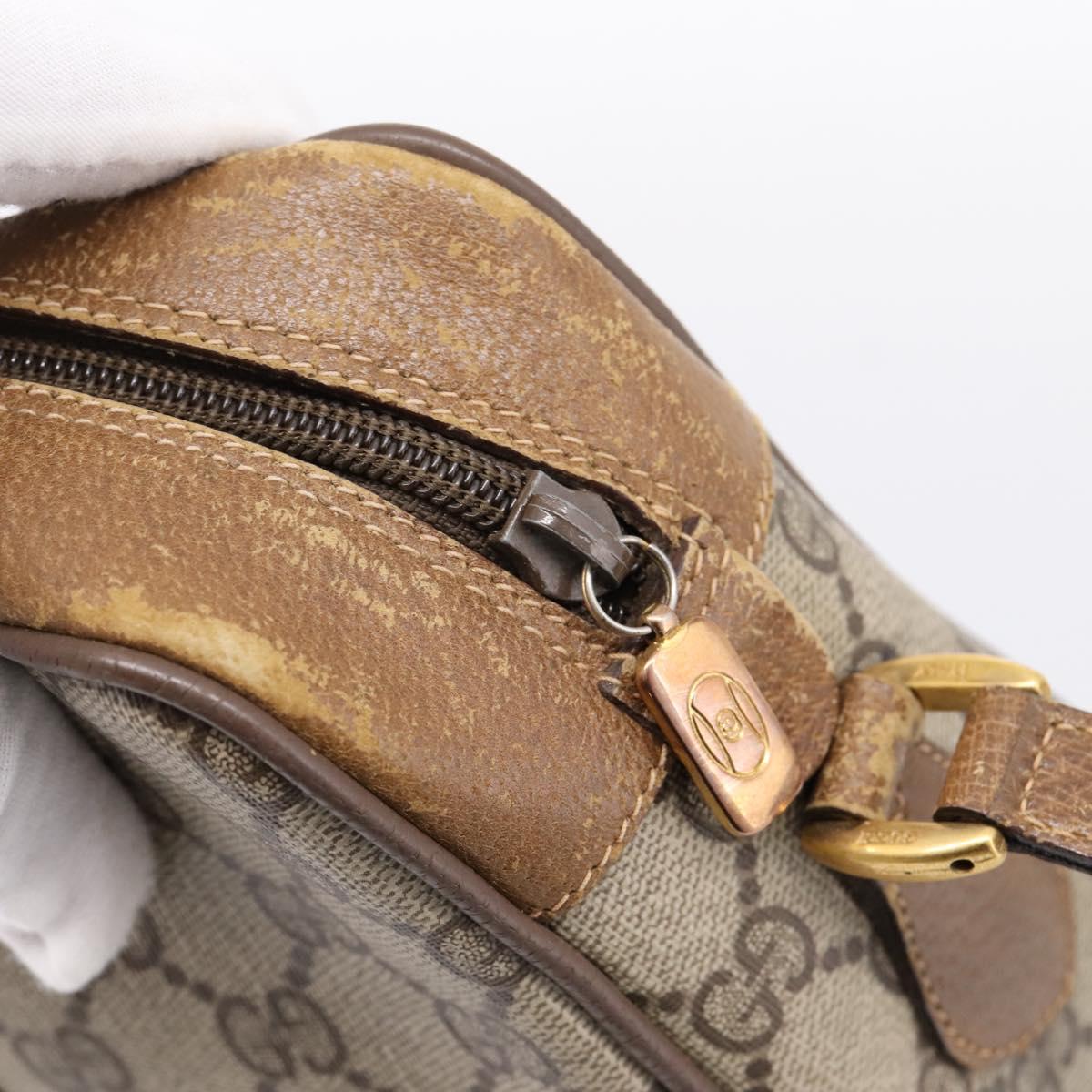 GUCCI GG Supreme Web Sherry Line Shoulder Bag PVC Beige 56 02 004 Auth ep15694
