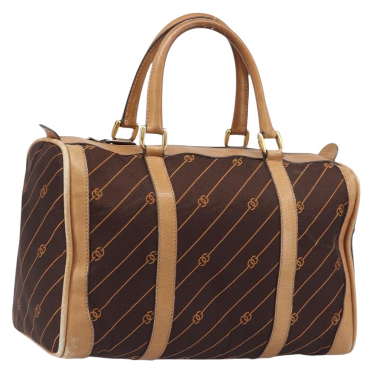 GUCCI Hand Bag Canvas Brown Gold Tone 02 468 33 39 Auth ep15697