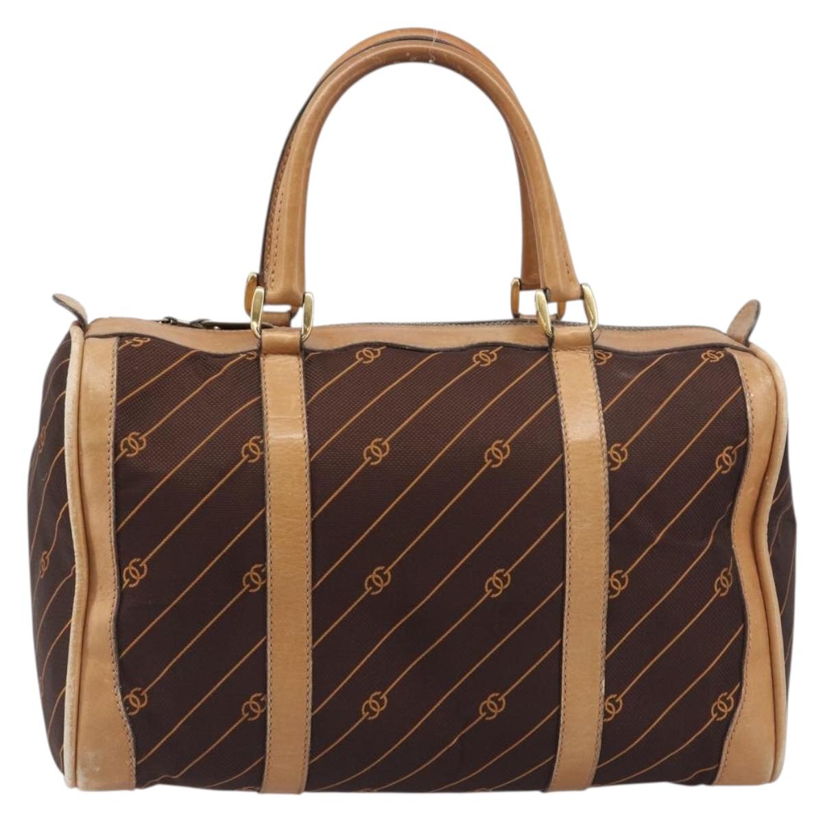 GUCCI Hand Bag Canvas Brown Gold Tone 02 468 33 39 Auth ep15697