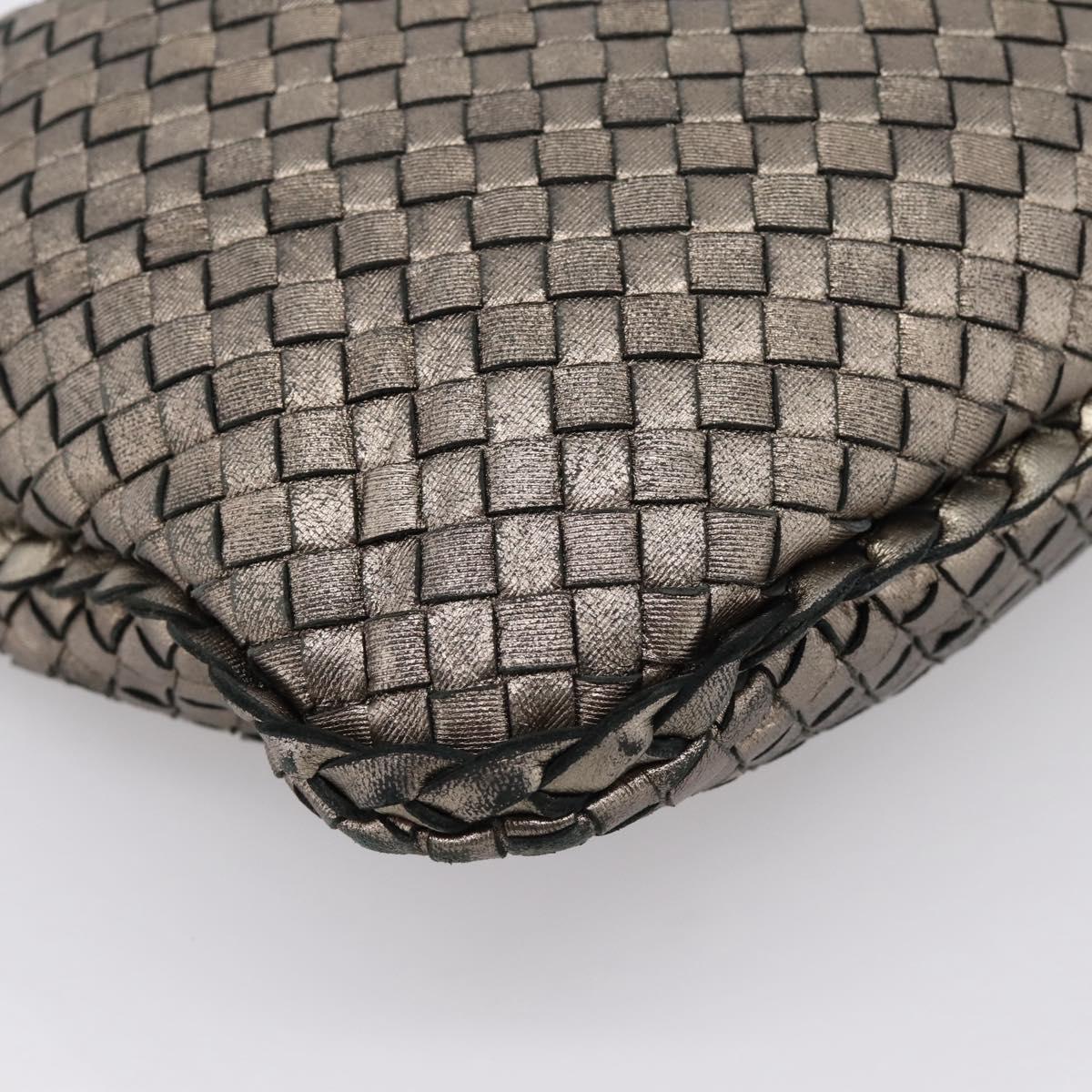 BOTTEGA VENETA INTRECCIATO Hobo Shoulder Bag Leather Gold 115653 Auth ep15710