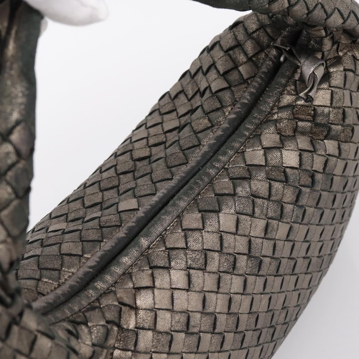 BOTTEGA VENETA INTRECCIATO Hobo Shoulder Bag Leather Gold 115653 Auth ep15710