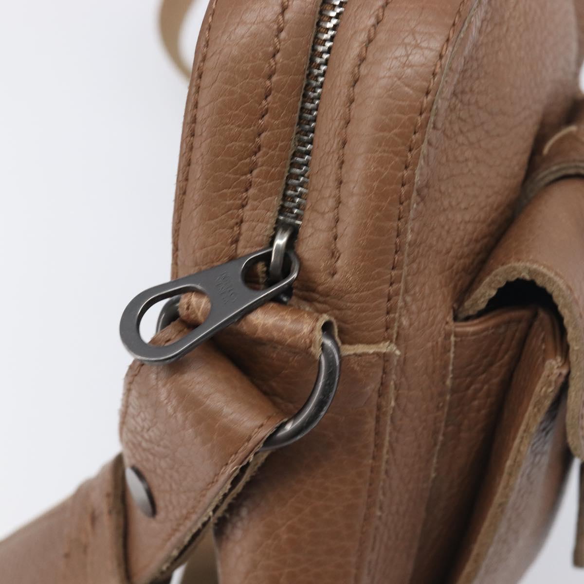 BOTTEGA VENETA Shoulder Bag Leather Brown 145152 Auth ep15711