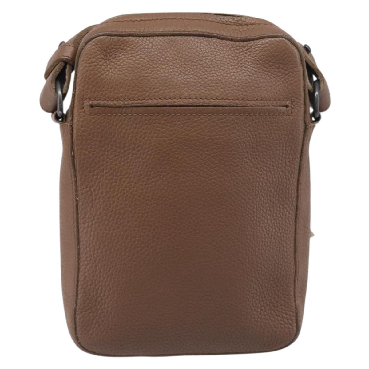 BOTTEGA VENETA Shoulder Bag Leather Brown 145152 Auth ep15711