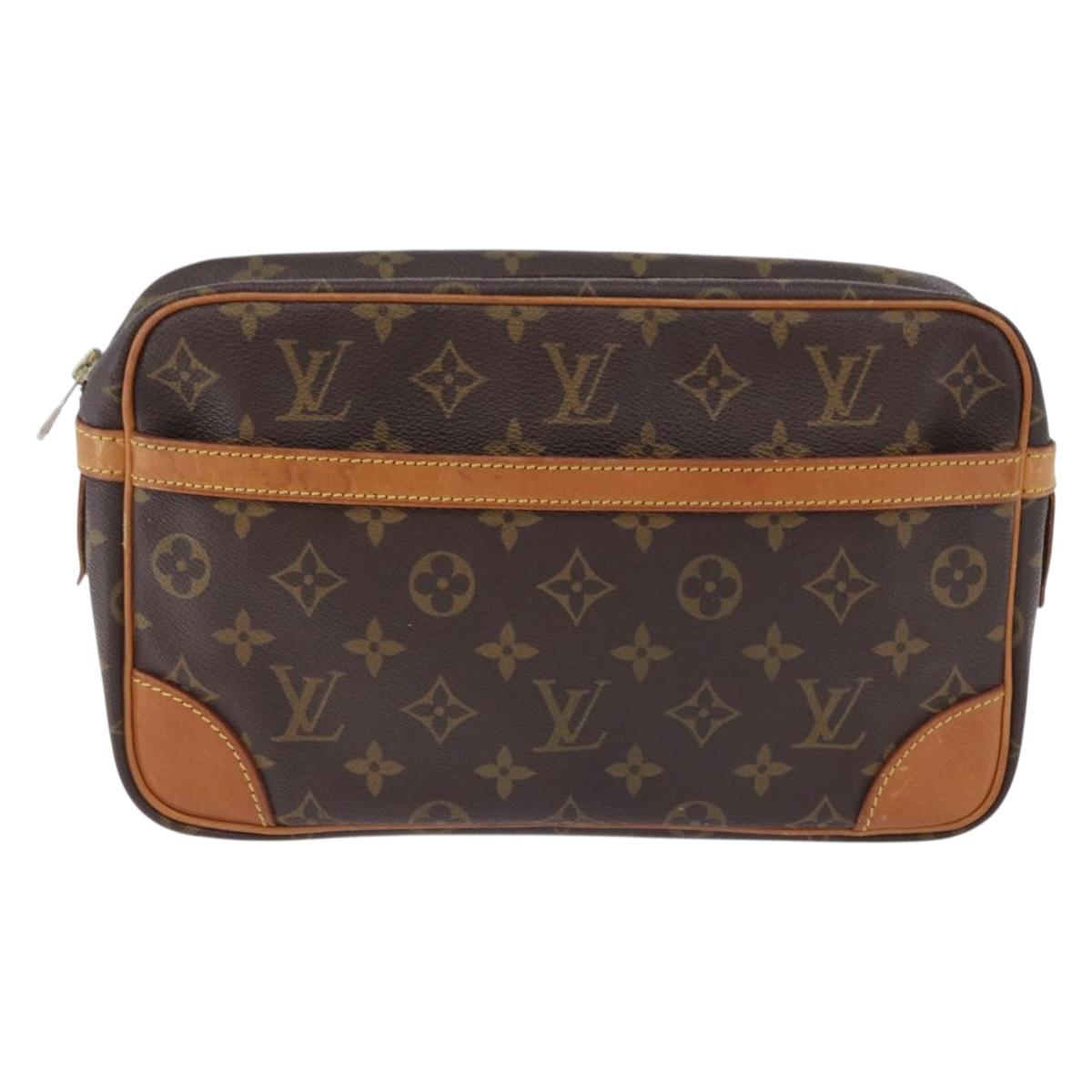 LOUIS VUITTON Monogram Compiegne 28 Clutch Bag M51845 LV Auth ep15714