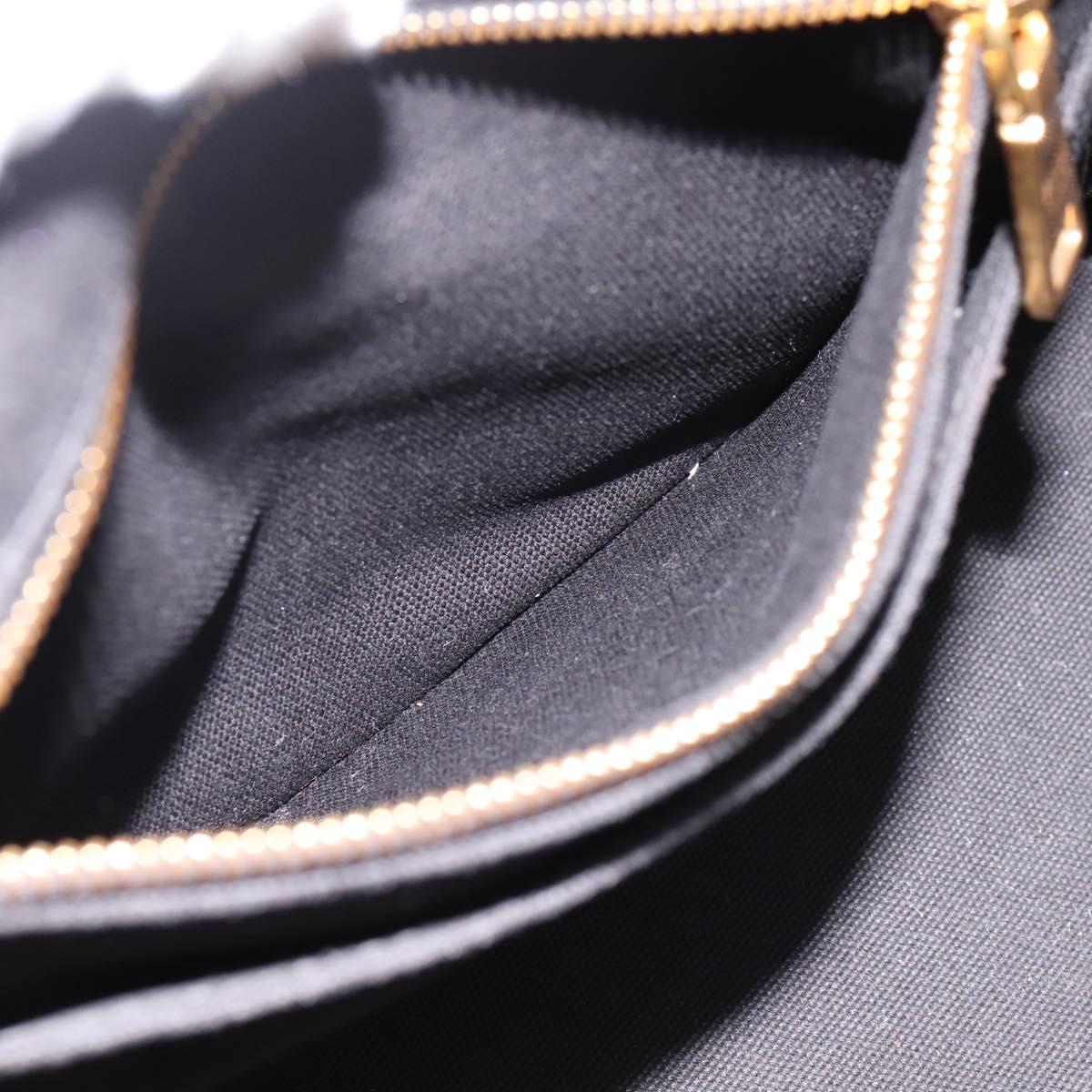 PRADA Canapa MM Hand Bag Canvas 2way Black Gold Tone Auth ep15718
