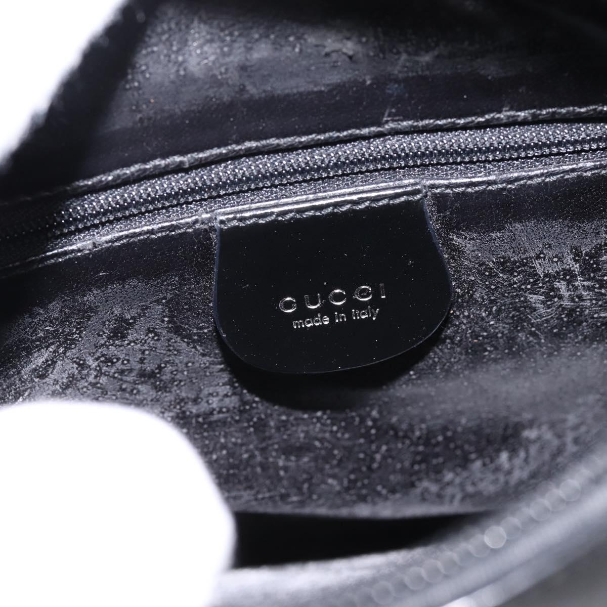 GUCCI Shoulder Bag patent Black 007 2113 0250 Auth ep15722