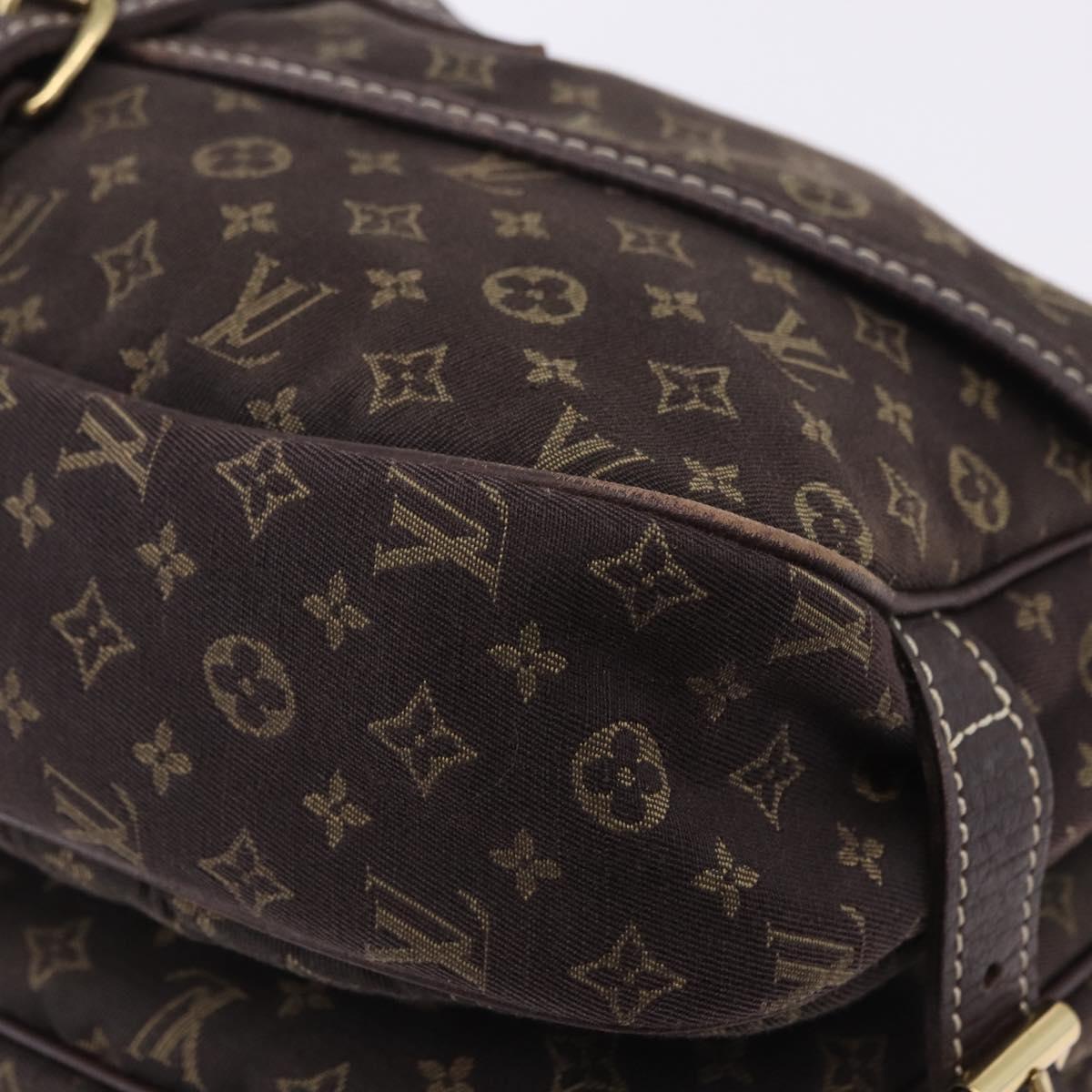 LOUIS VUITTON Monogram Mini Lin Saumur 30 Bag Brown Fuzan M95227 LV Auth ep15730