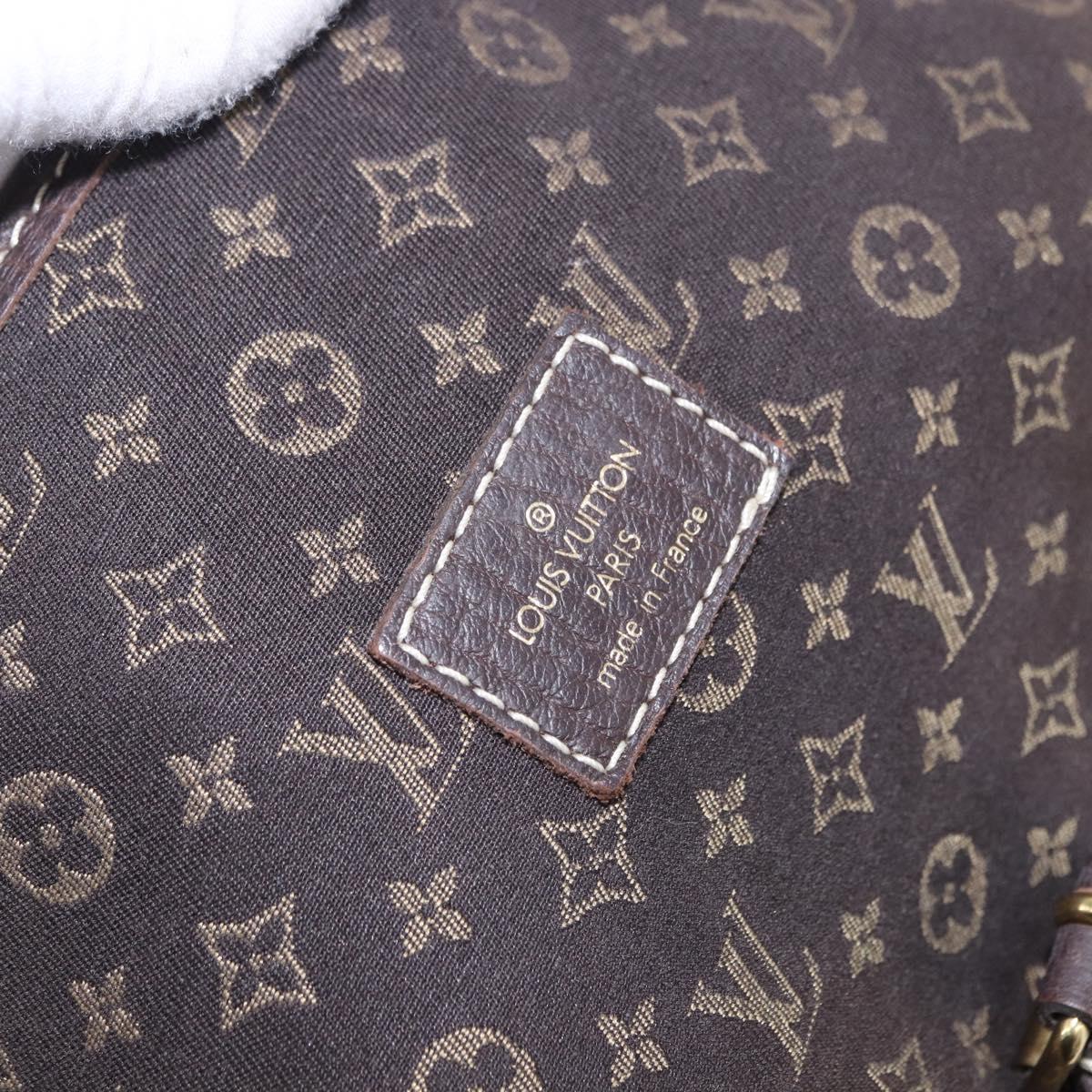 LOUIS VUITTON Monogram Mini Lin Saumur 30 Bag Brown Fuzan M95227 LV Auth ep15730