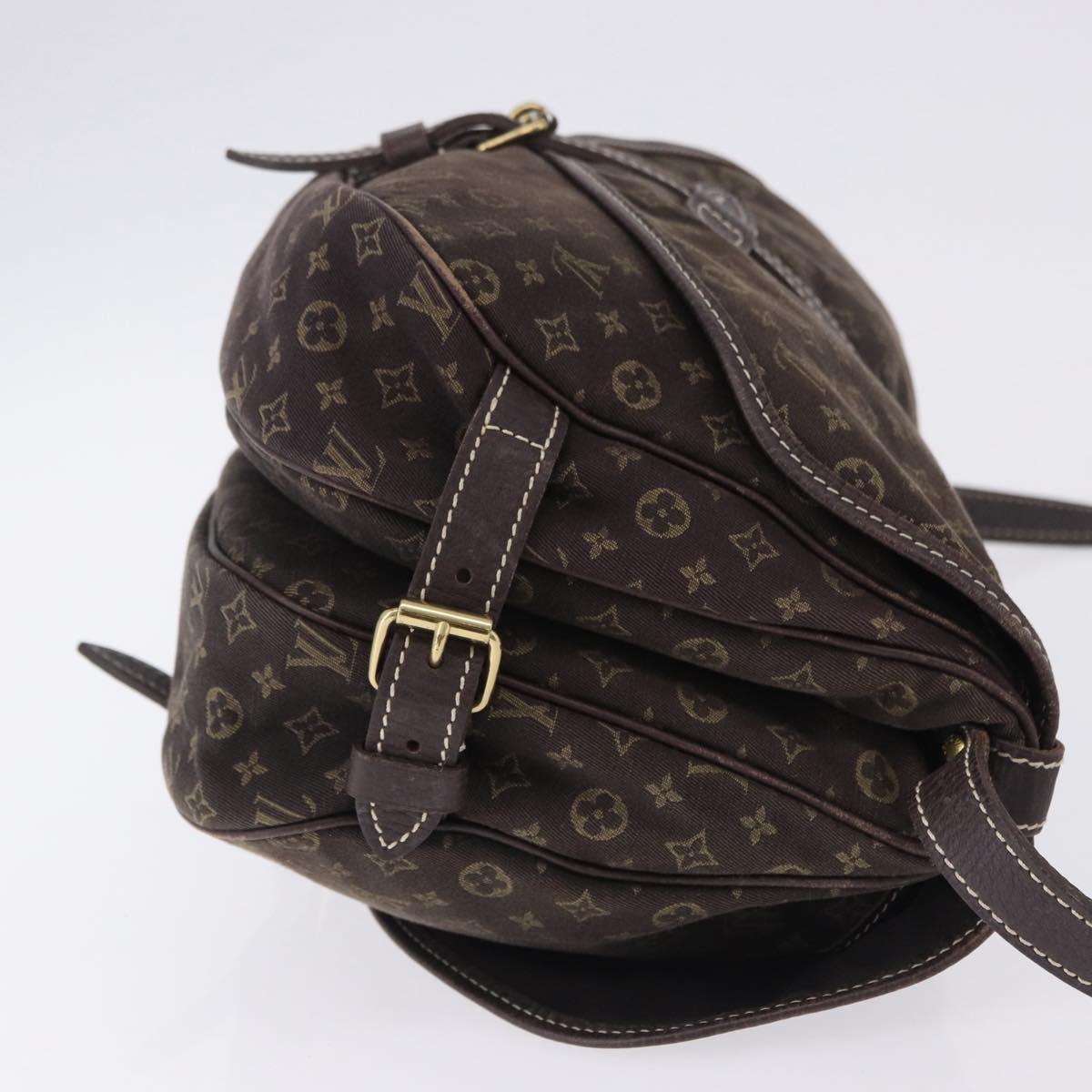 LOUIS VUITTON Monogram Mini Lin Saumur 30 Bag Brown Fuzan M95227 LV Auth ep15730