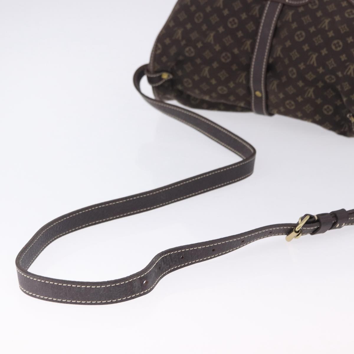 LOUIS VUITTON Monogram Mini Lin Saumur 30 Bag Brown Fuzan M95227 LV Auth ep15730