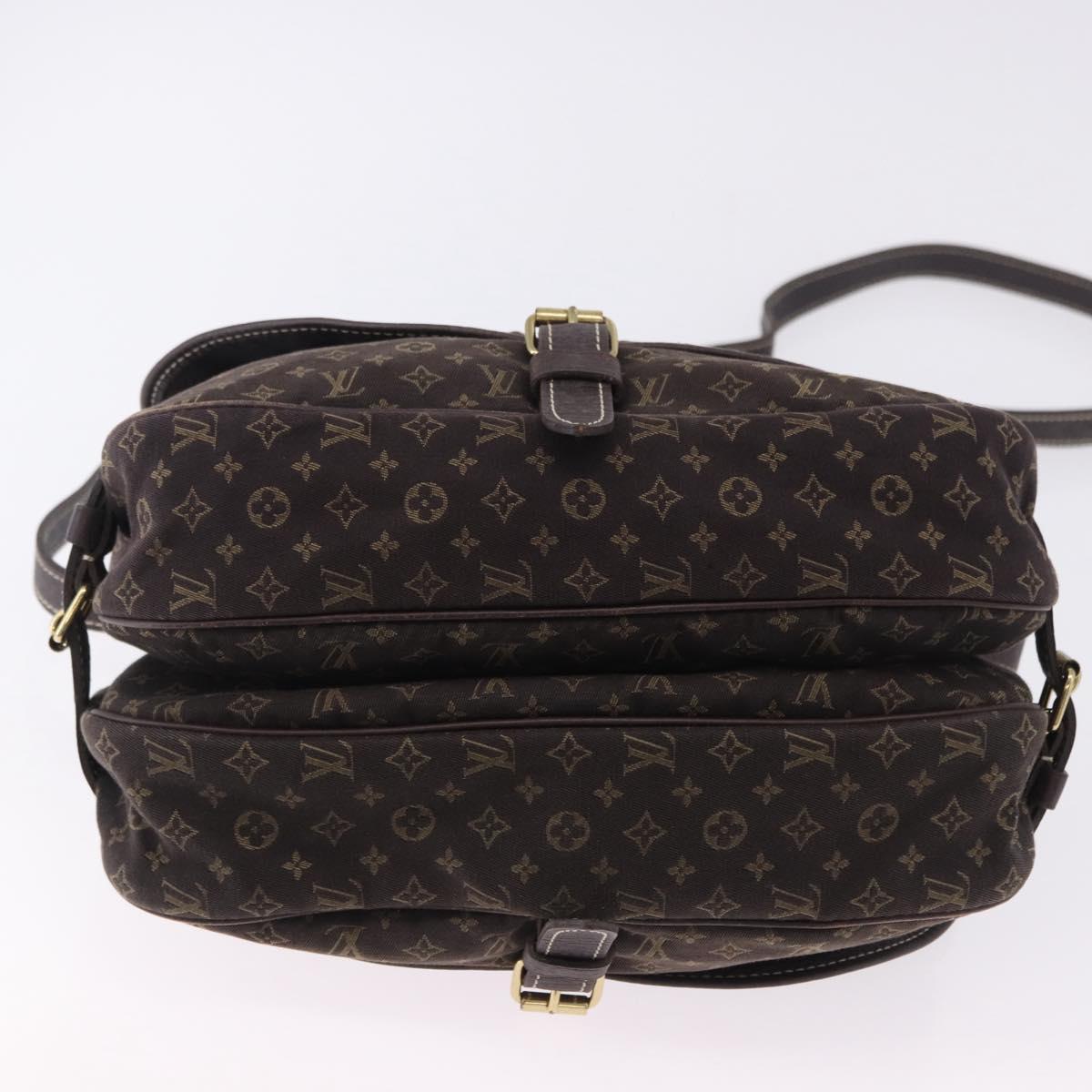 LOUIS VUITTON Monogram Mini Lin Saumur 30 Bag Brown Fuzan M95227 LV Auth ep15730