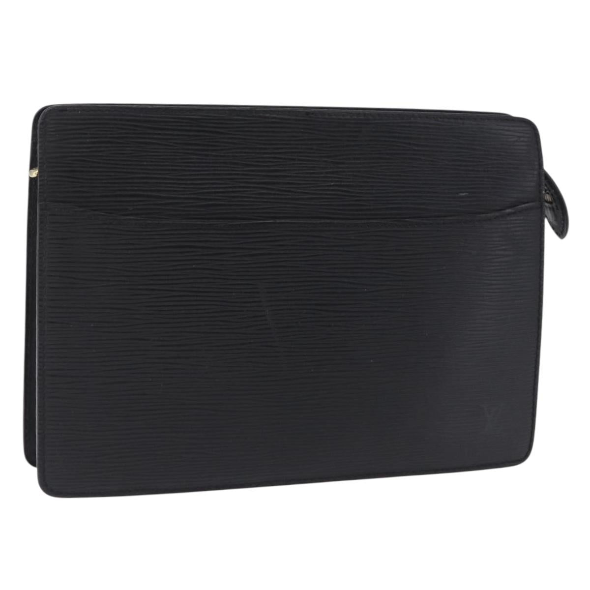 LOUIS VUITTON Epi Pochette Homme Clutch Bag Black M52522 LV Auth ep15733