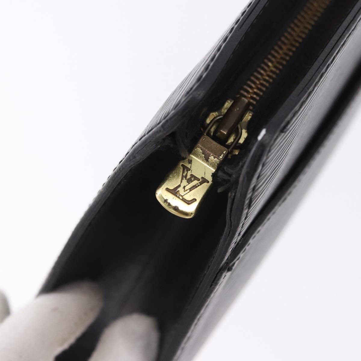 LOUIS VUITTON Epi Pochette Homme Clutch Bag Black M52522 LV Auth ep15733