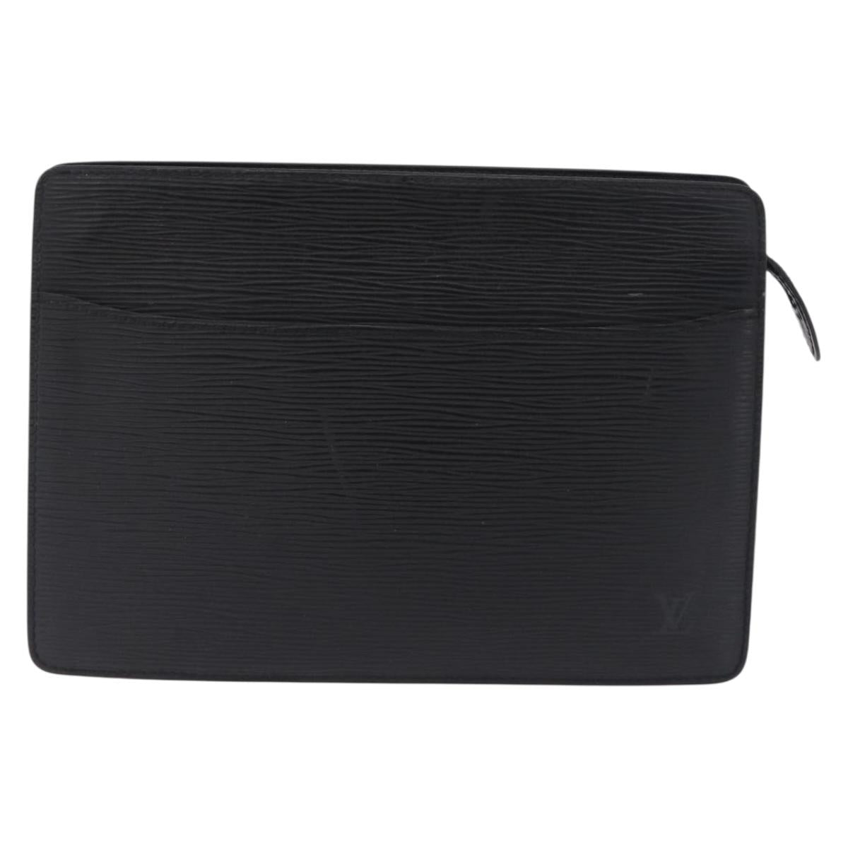 LOUIS VUITTON Epi Pochette Homme Clutch Bag Black M52522 LV Auth ep15733