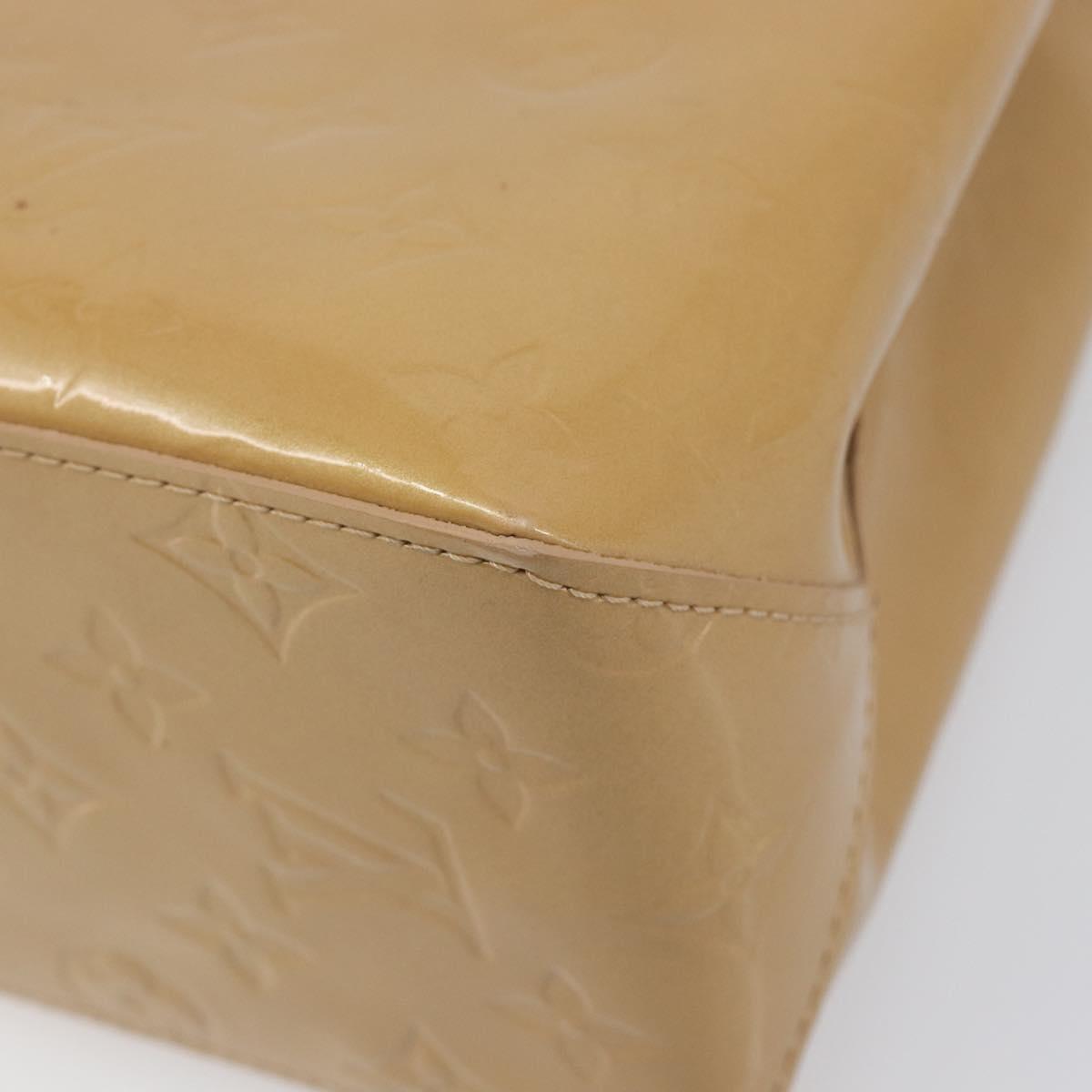 LOUIS VUITTON Monogram Vernis Reade PM Hand Bag Noisette M91334 LV Auth ep15734A