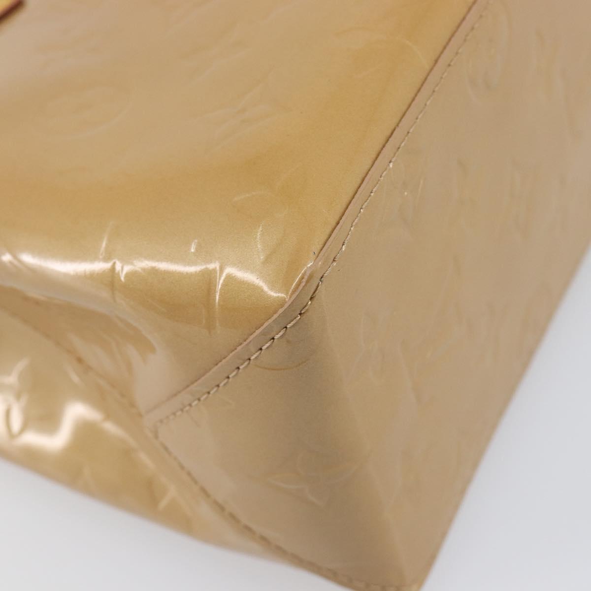 LOUIS VUITTON Monogram Vernis Reade PM Hand Bag Noisette M91334 LV Auth ep15734A