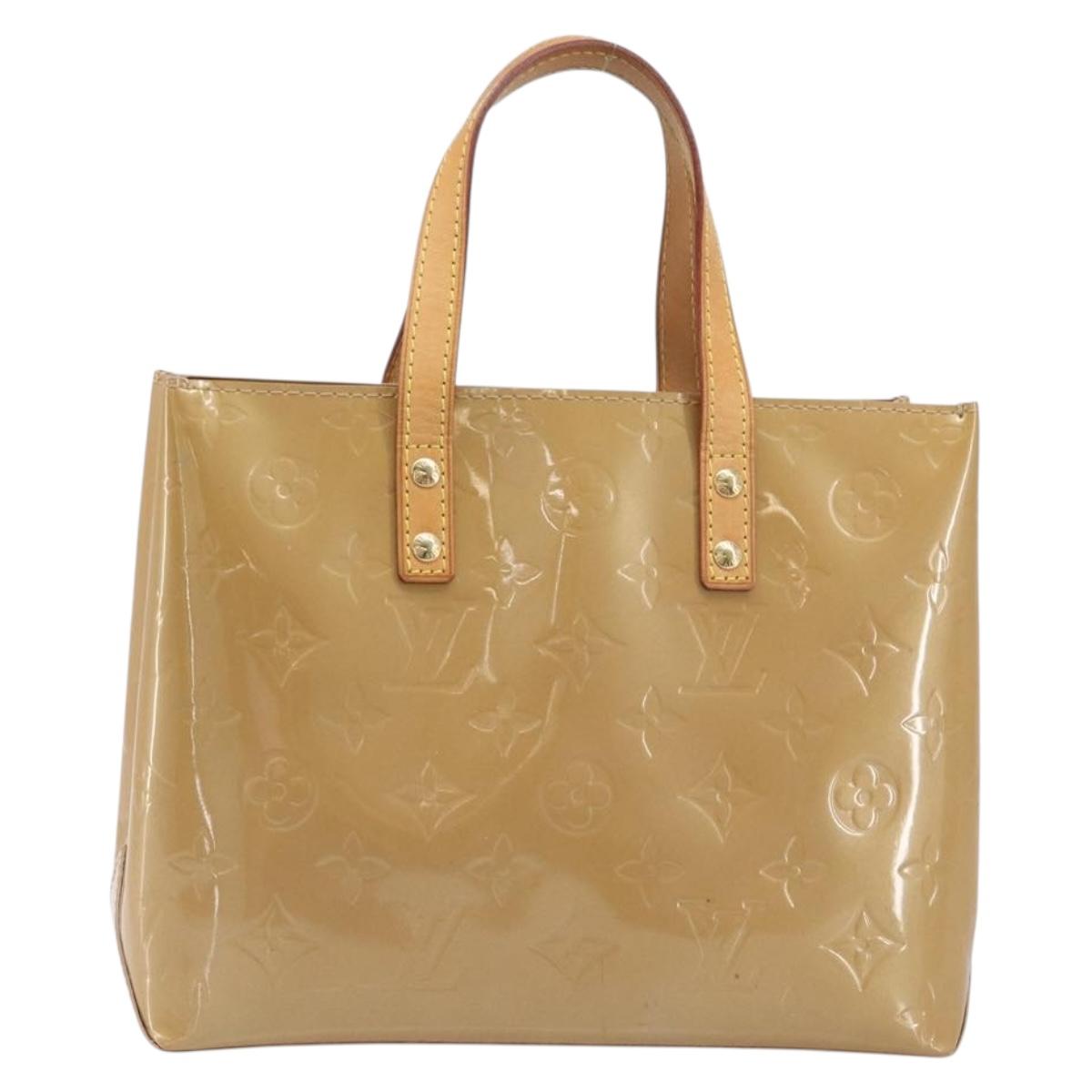 LOUIS VUITTON Monogram Vernis Reade PM Hand Bag Noisette M91334 LV Auth ep15734A